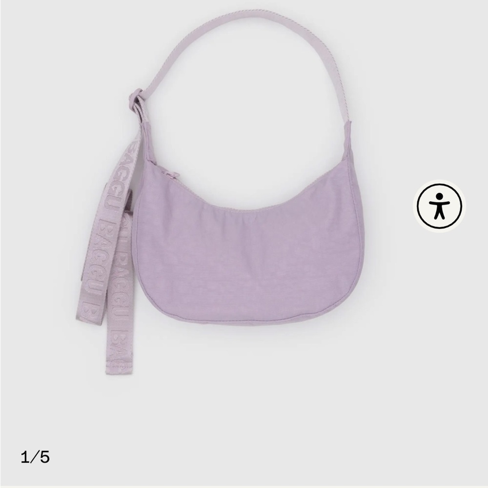 Baggu Purple Crescent Shoulder Bag